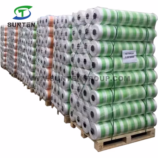 PE/Polyethylene/PP/Plastic/Agricultural White Packing Round Silage/Grass Hay Bale/Bales Net Wrap for Straw, Grain, Corn Stalks, Edible Beans